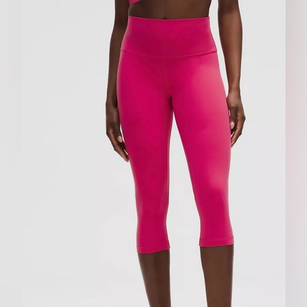 Pink Lululemon Align High-Rise Crop 17"